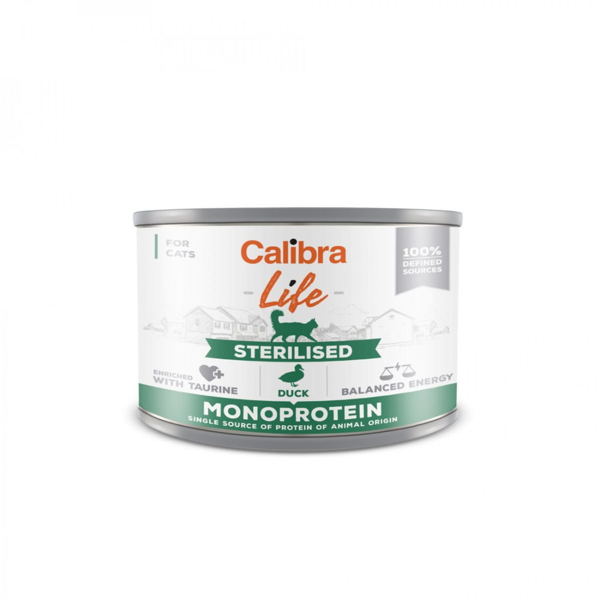 CALIBRA Life Sterilised Duck, Rață, conservă hrană umedă monoproteică fără cereale pisici sterilizate, (pate), 200g - poza 2