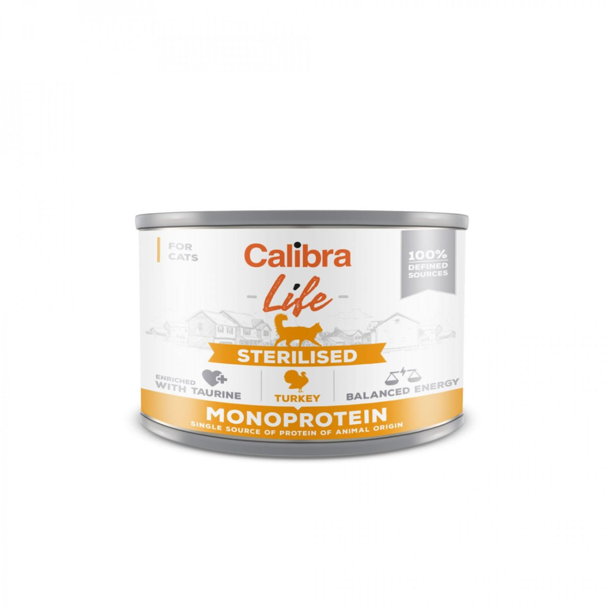CALIBRA Life Sterilised Turkey, Curcan, conservă hrană umedă monoproteică fără cereale pisici sterilizate, (pate), 200g - poza 2