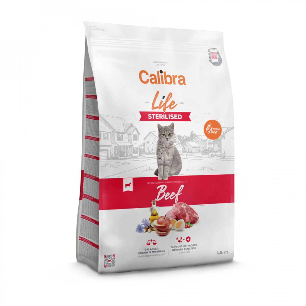 CALIBRA Life Sterilised, Vită, hrană uscată pisici sterilizate, 1.5kg - poza 1