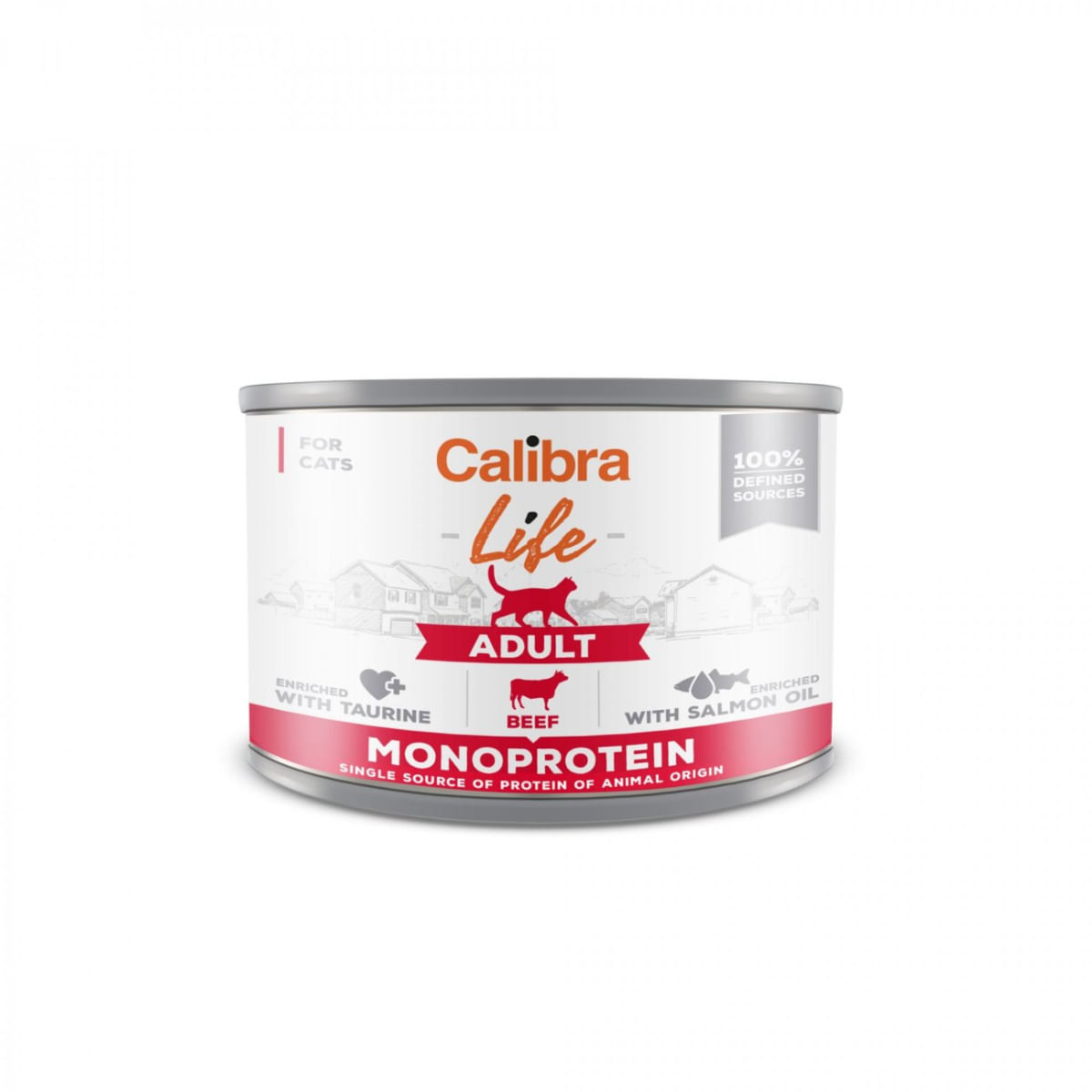 CALIBRA Life, Vită, conservă hrană umedă monoproteică fără cereale pisici, (pate), 200g - poza 1