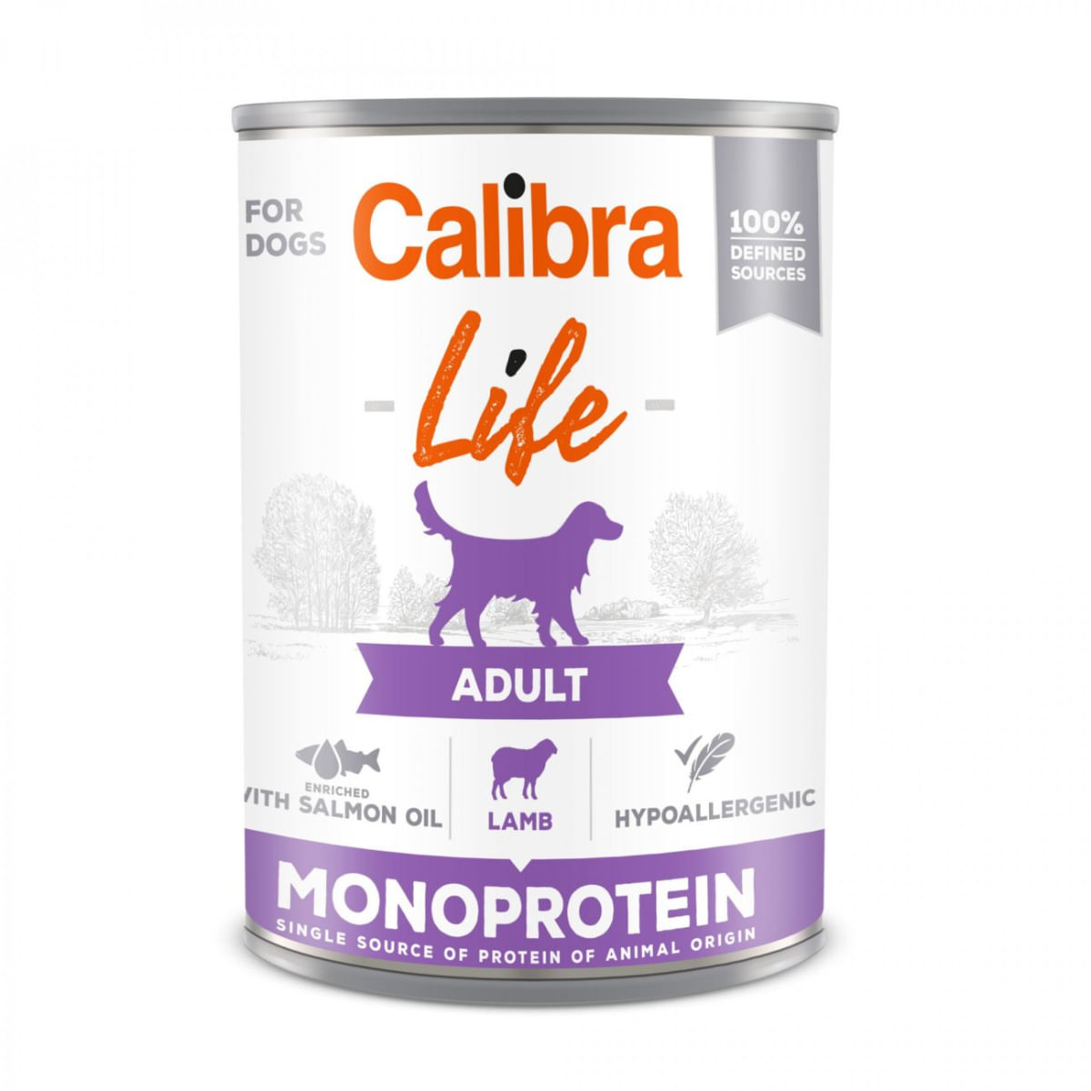 CALIBRA Life, XS-XL, Miel, conservă hrană umedă monoproteică câini, (pate), 400g - poza 1