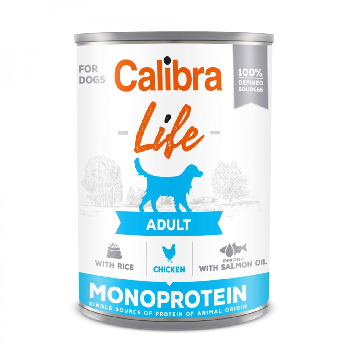 CALIBRA Life, XS-XL, Pui și Inimi de Pui, conservă hrană umedă monoproteică câini, (pate), 400g - poza 2