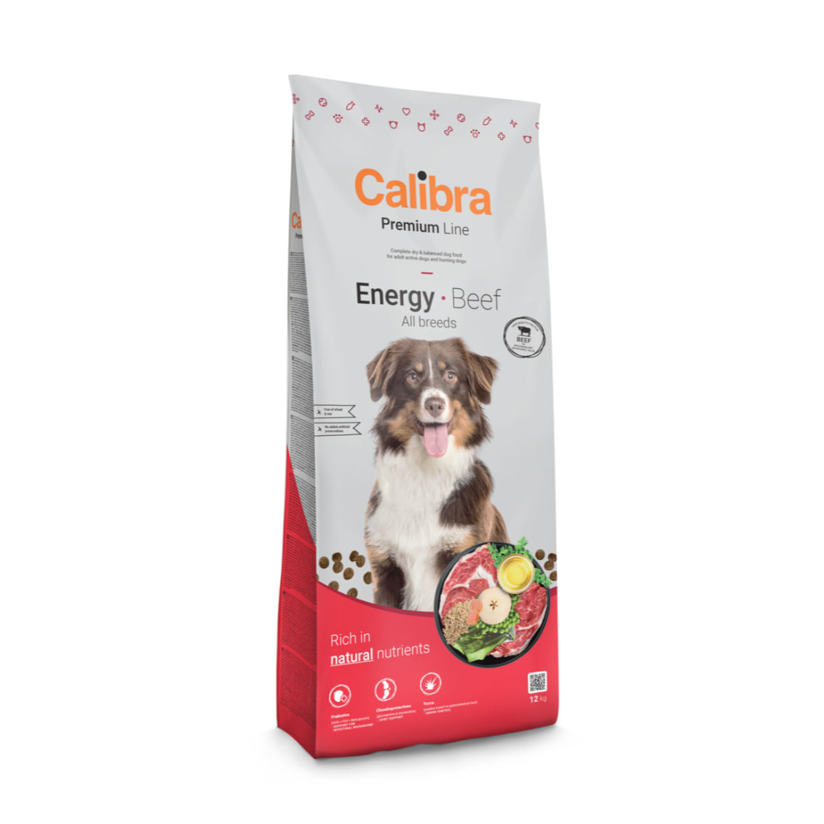 CALIBRA Premium Line Energy, XS-XL, Vită, hrană uscată câini, activitate intensă, 12kg - poza 2