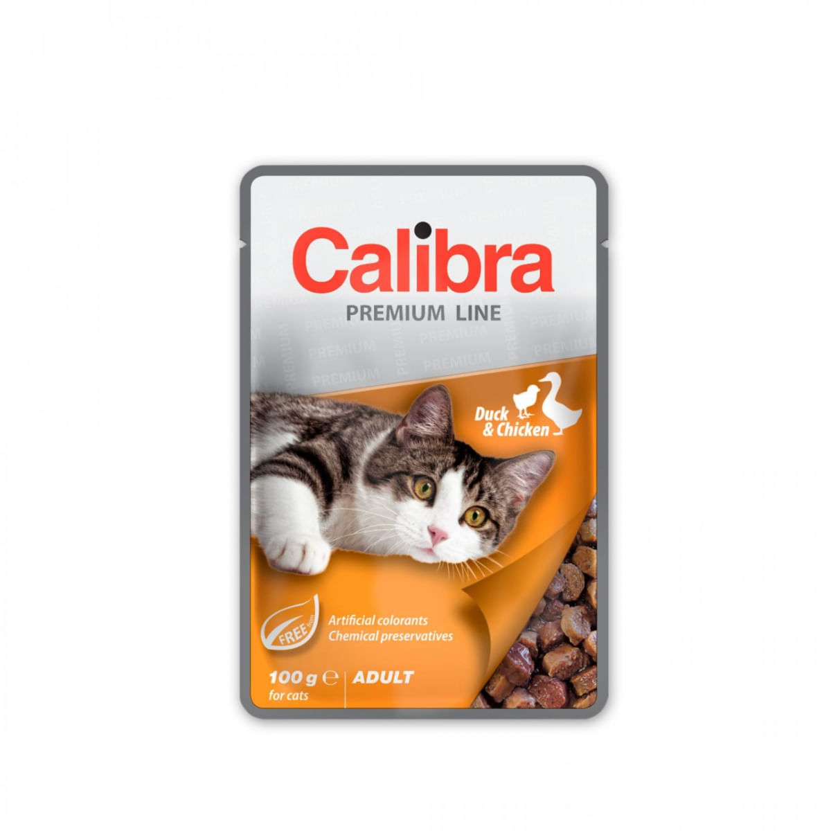 CALIBRA Premium Line, Rață și Pui, plic hrană umedă pisici, (în suc propriu), 100g - poza 2