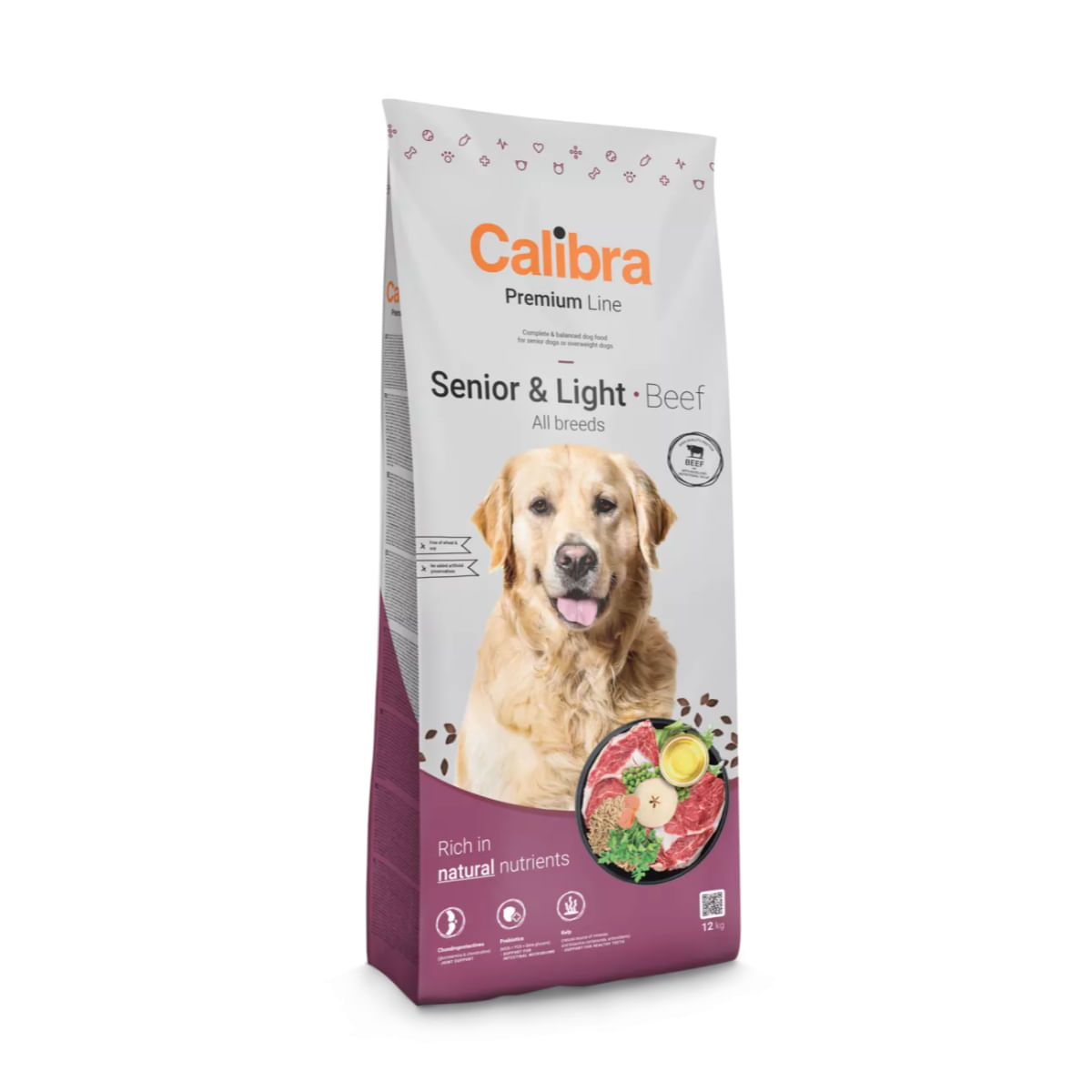 CALIBRA Premium Line Senior & Light, XS-XL, Vită, hrană uscată câini senior, obezitate, 12kg - poza 2