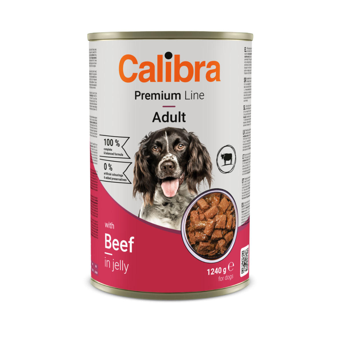 CALIBRA Premium Line, XS-XL, Vită, conservă hrană umedă câini, (în aspic), 1240g - poza 1