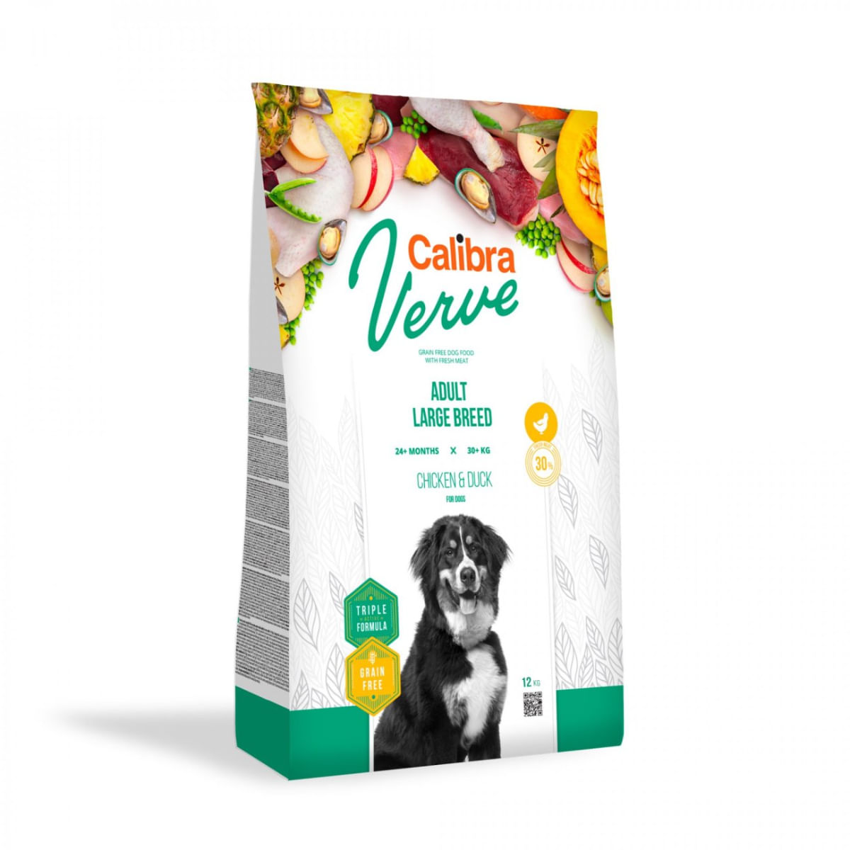 CALIBRA Verve GF Adult Large Breed, L-XL, Pui și Rață, hrană uscată fără cereale câini, 12kg - poza 1