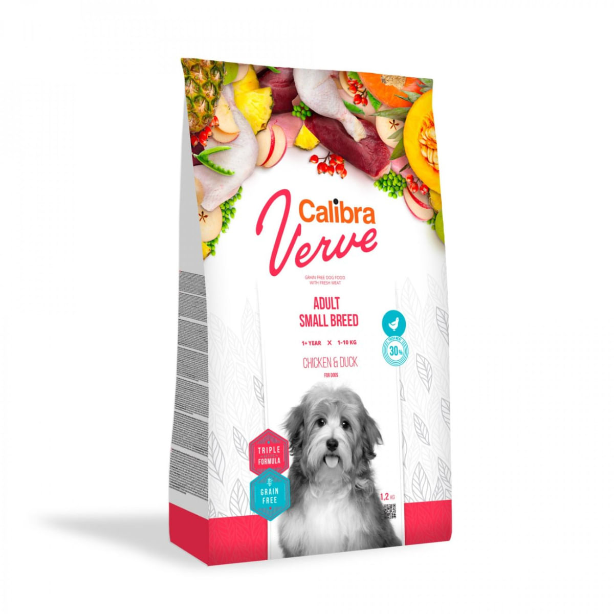 CALIBRA Verve GF Adult Small Breed, XS-S, Pui și Rață, hrană uscată fără cereale câini, 1.2kg - poza 1