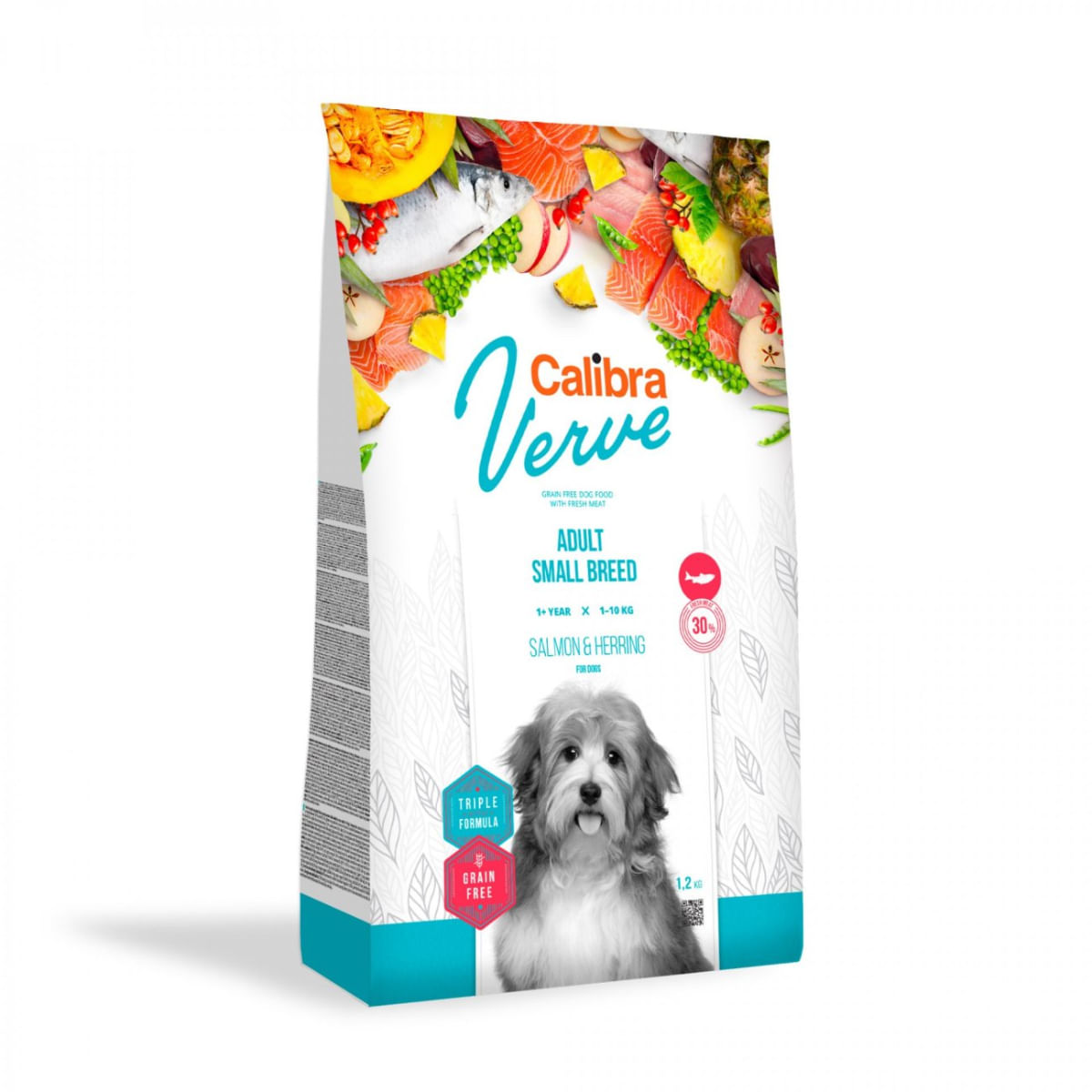 CALIBRA Verve GF Adult Small Breed, XS-S, Somon și Hering, hrană uscată fără cereale câini, 1.2kg - poza 1