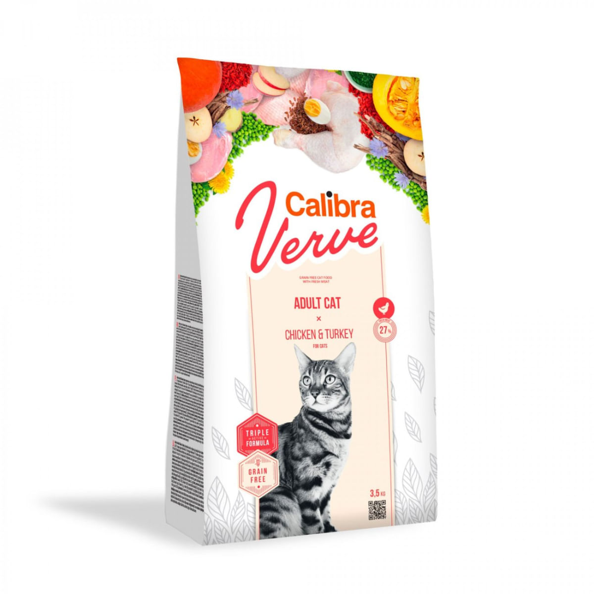 CALIBRA Verve GF, Pui și Curcan, hrană uscată fără cereale pisici, 3,5kg - poza 2
