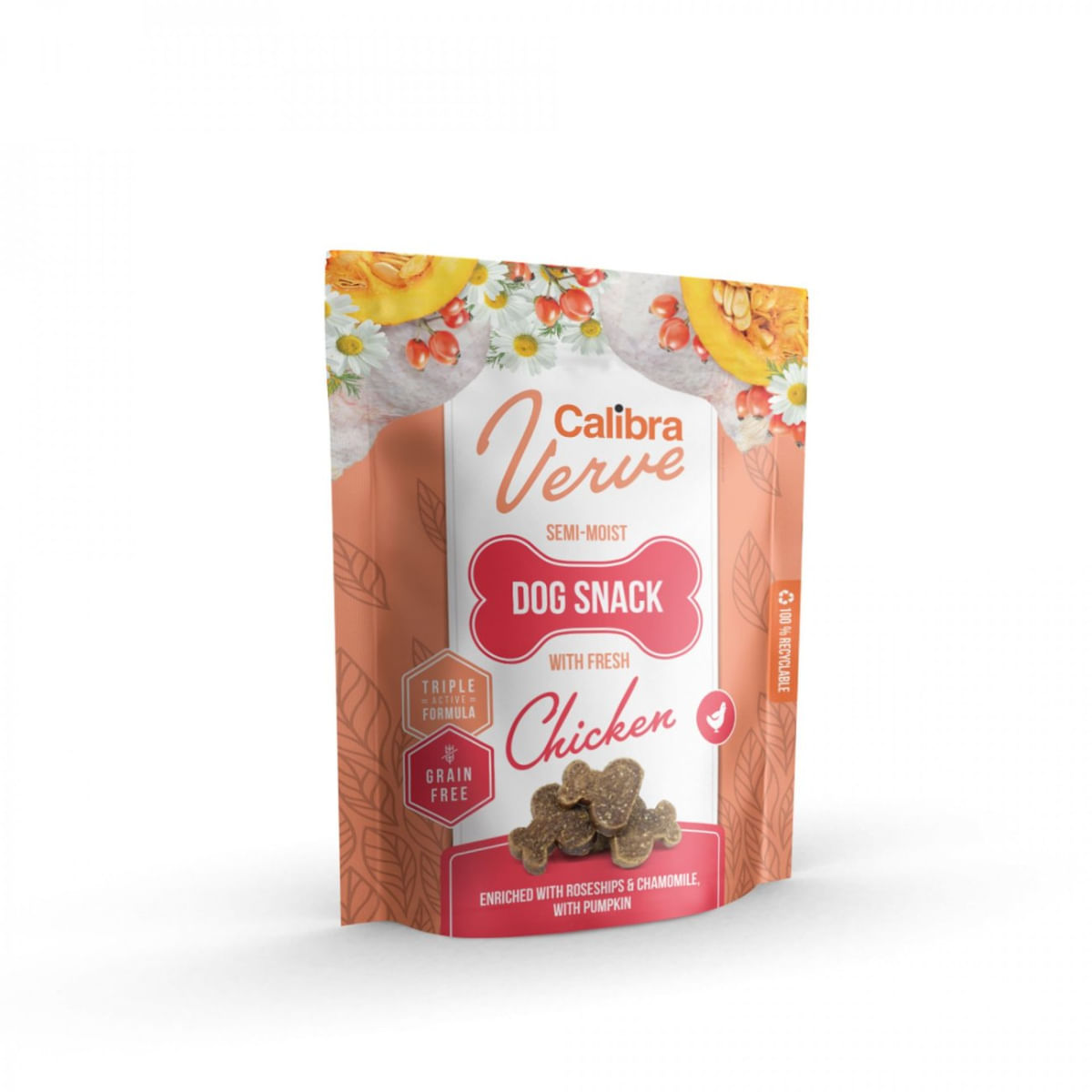 CALIBRA Verve GF Semi-Moist Snack, XS-XL, Pui, punguță recompense fără cereale câini, 150g - poza 2