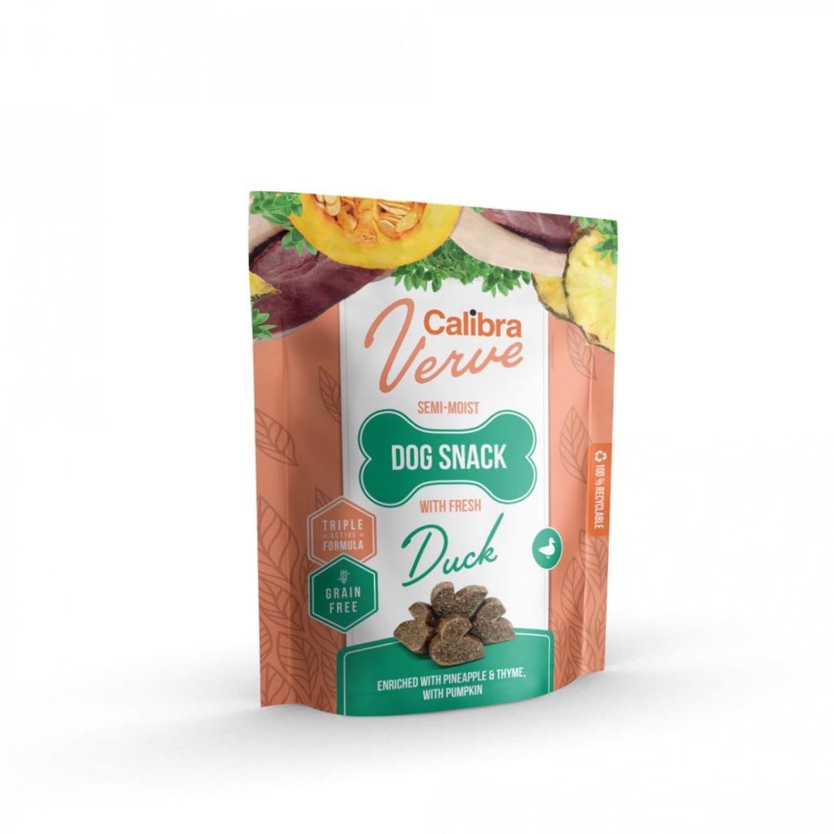 CALIBRA Verve GF Semi-Moist Snack, XS-XL, Rață, punguță recompense fără cereale câini, 150g - poza 2