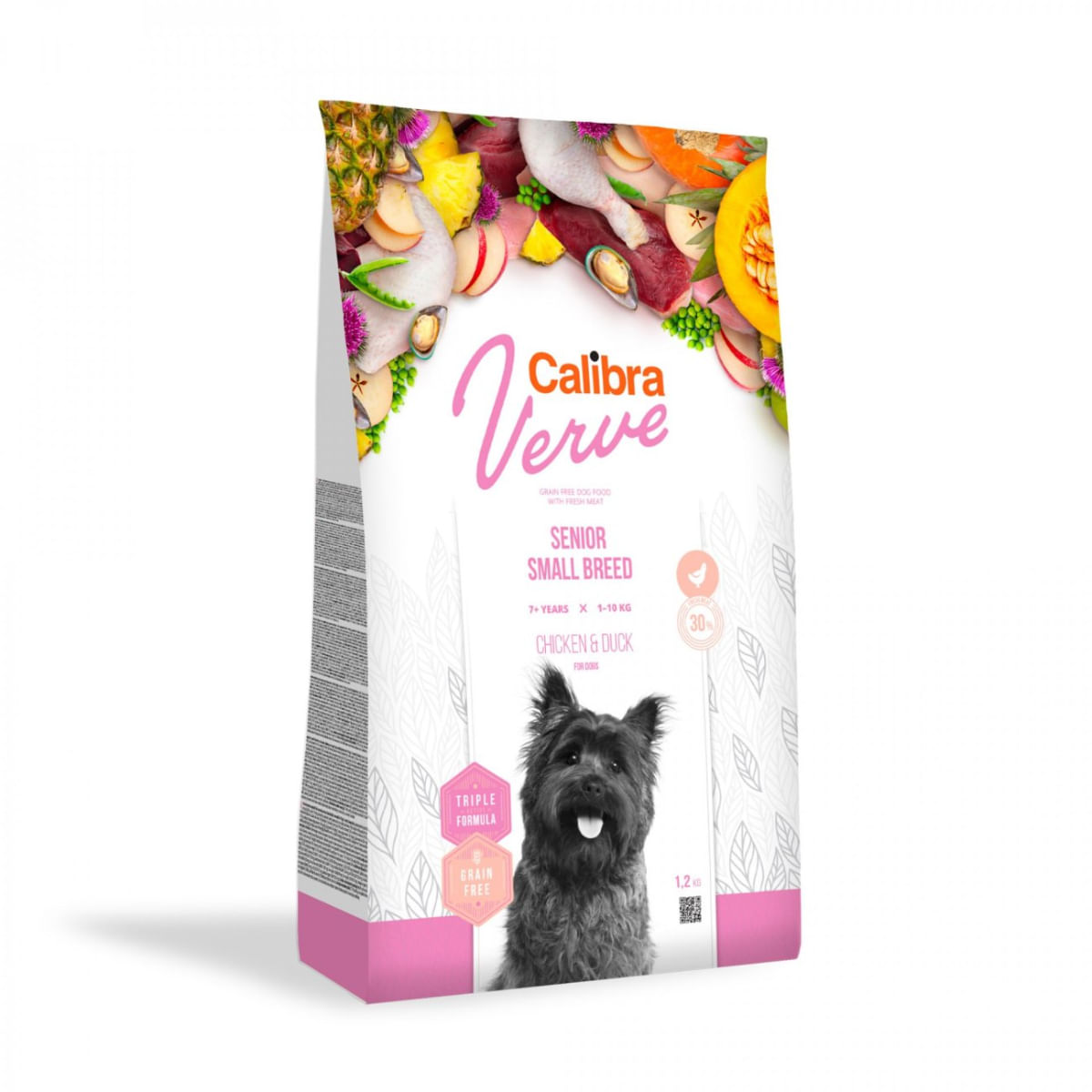 CALIBRA Verve GF Senior Small, XS-S, Pui și Rață, hrană uscată fără cereale câini senior, 1,2kg - poza 2