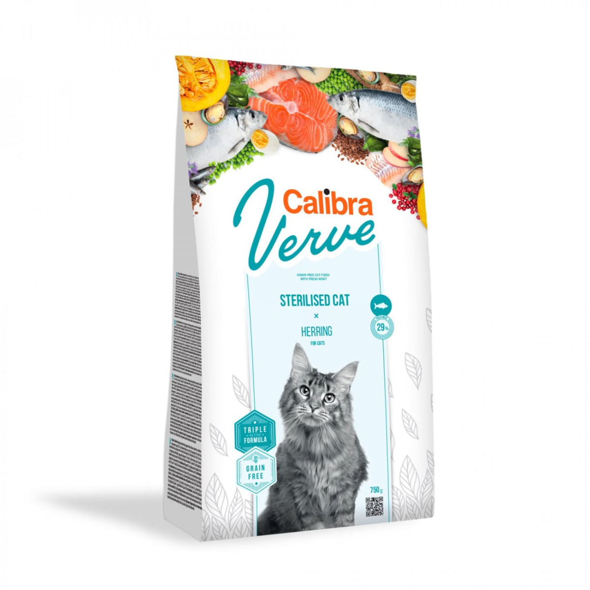CALIBRA Verve GF Sterilised , Hering, hrană uscată fără cereale pisici sterilizate, 3,5kg - poza 1