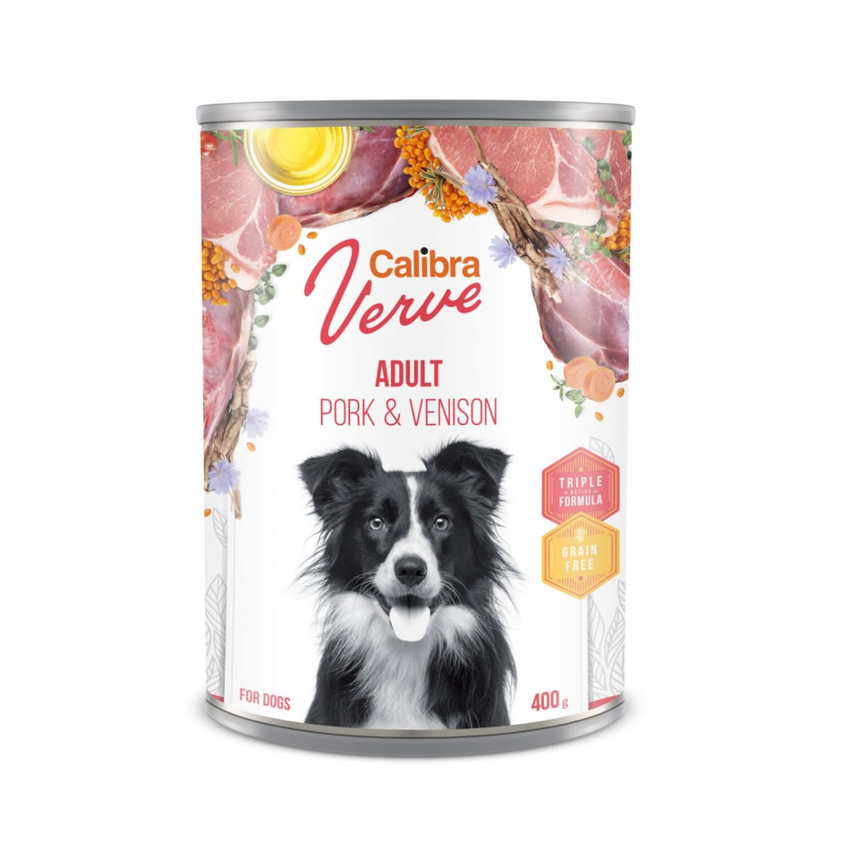 CALIBRA Verve GF, XS-XL, Porc și Vânat, conservă hrană umedă fără cereale câini, (pate), 400g - poza 1