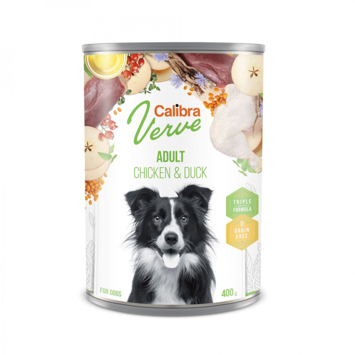 CALIBRA Verve GF, XS-XL, Pui și Rață, conservă hrană umedă fără cereale câini, (pate), 400g - poza 1