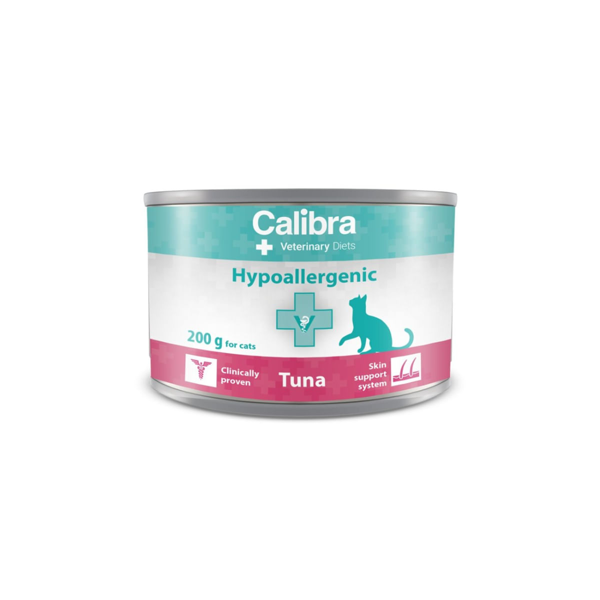 CALIBRA Veterinary Diets Hypoallergenic, Ton, dietă veterinară, conservă hrană umedă monoproteică fără cereale pisici, alergii, (pate), 200g - poza 2