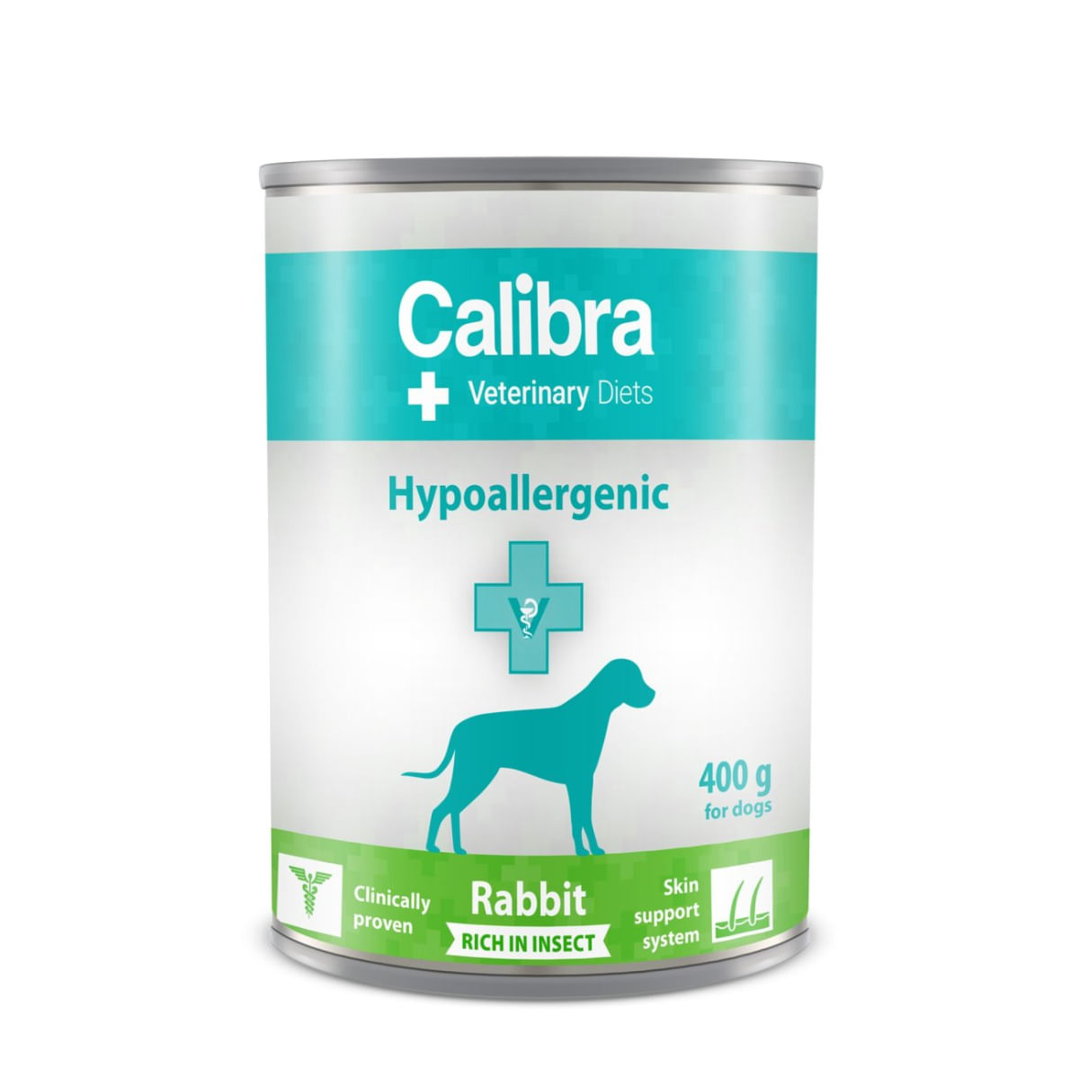 CALIBRA Veterinary Diets Hypoallergenic, XS-XL, Iepure și Insecte, dietă veterinară, conservă hrană umedă câini, alergii, (pate), 400g - poza 2
