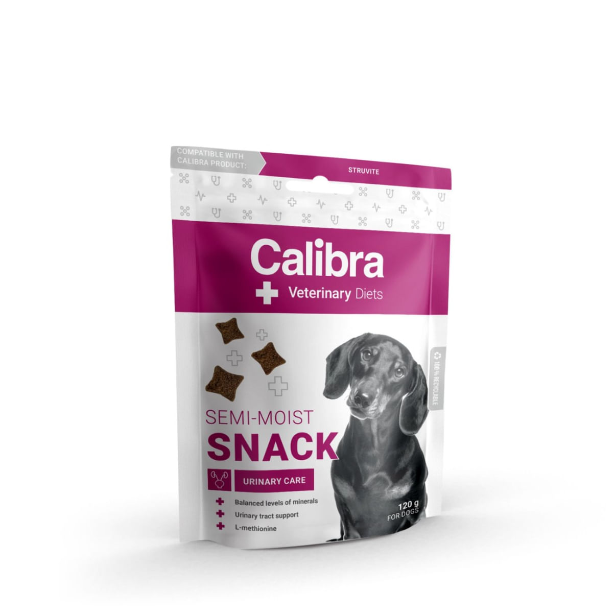 CALIBRA Veterinary Diets Snack Urinary Care, XS-XL, Pui, punguță recompense funcționale câini, sistem urinar, 120g - poza 2