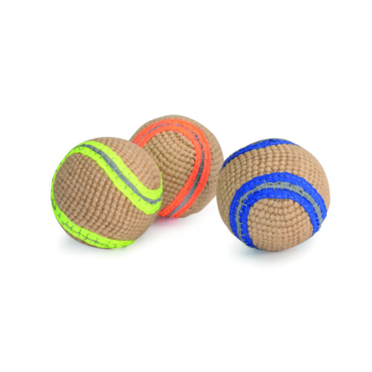CAMON Bile din iuta, jucărie minge câini, activități fizice, iută CAMON Bile din iuta, jucărie minge câini XS-L, activități fizice, iută, diverse culori, ⌀7cm, 1buc - poza 3