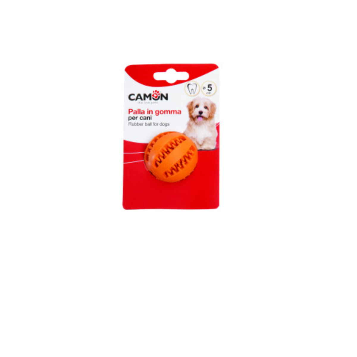 CAMON Dental Fun, jucărie de ros câini, dentiție, cauciuc CAMON Dental Fun, jucărie de ros câini XS-M, dentiție, cauciuc, portocaliu, ⌀6cm, 1buc - poza 2