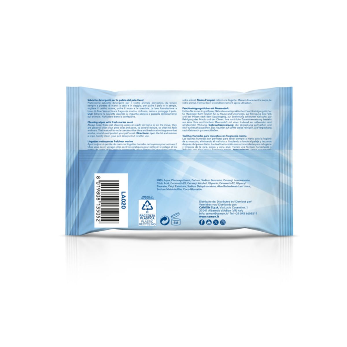 CAMON Excel, șervețele umede câini și pisici, Ylang-Ylang, 40buc - poza 3