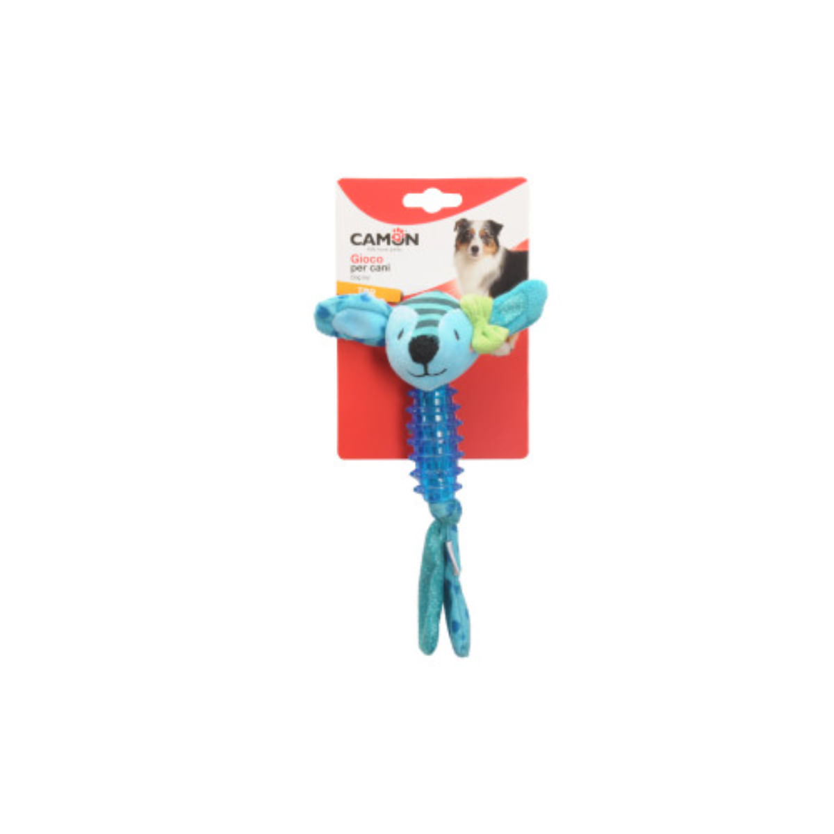 CAMON, jucărie de aport câini, cu sunet, pluș CAMON, jucărie de aport câini XS-M, cu sunet, pluș, albastru, 15cm, 1buc - poza 1