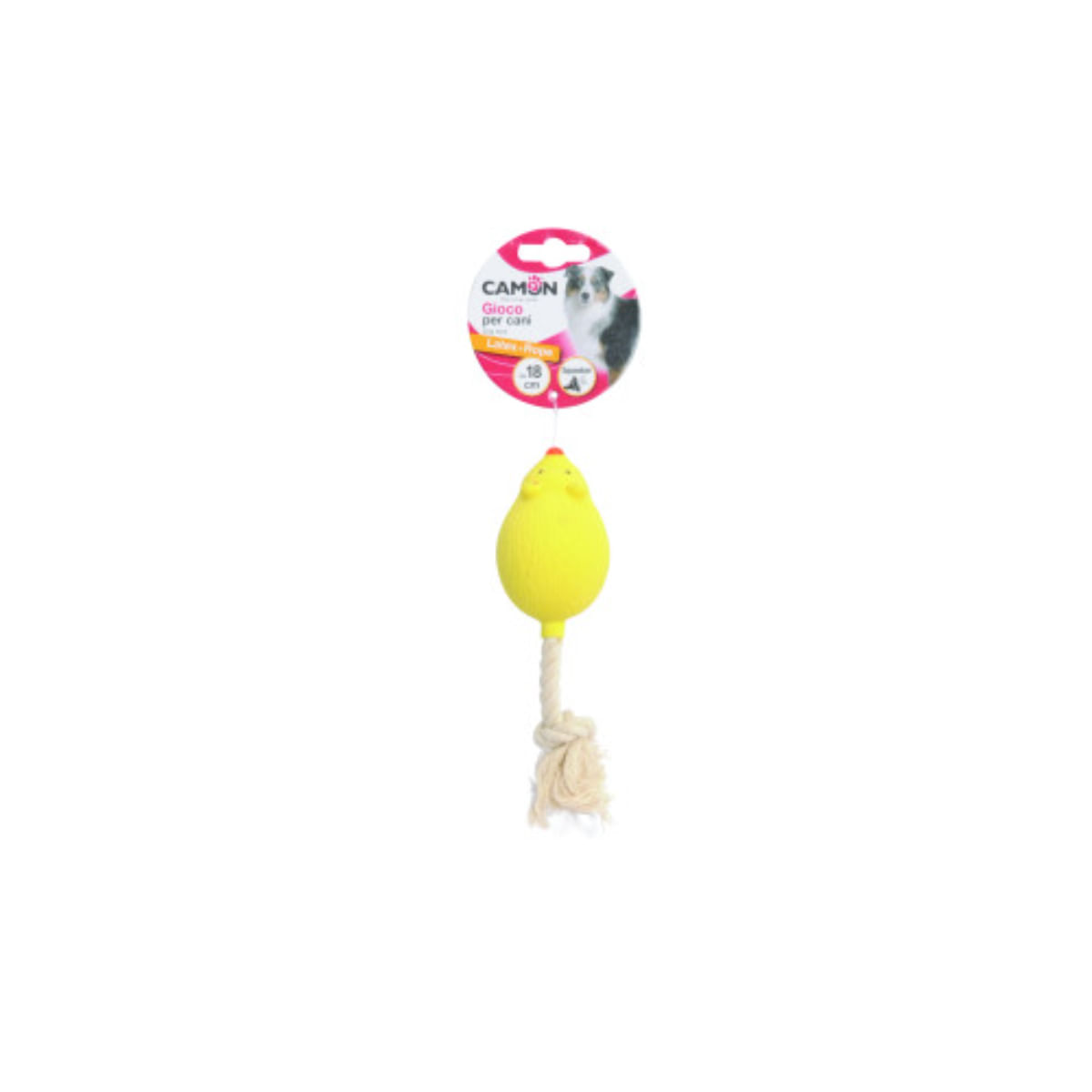 CAMON, jucărie sfoară câini, activități fizice, latex CAMON, jucărie sfoară câini S-L, activități fizice, latex, diverse culori, 18cm, 1buc - poza 2
