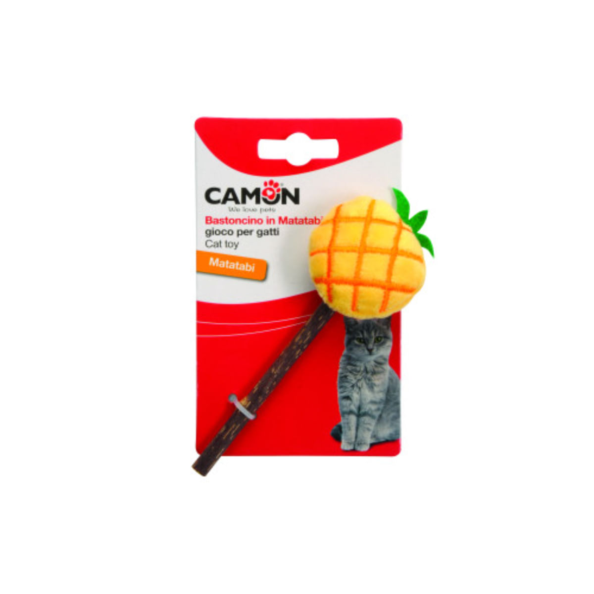 CAMON Matabi Fructe, jucărie stimulare pândă pisici, activități fizice, textil, diverse culori, 14cm, 1buc - poza 1