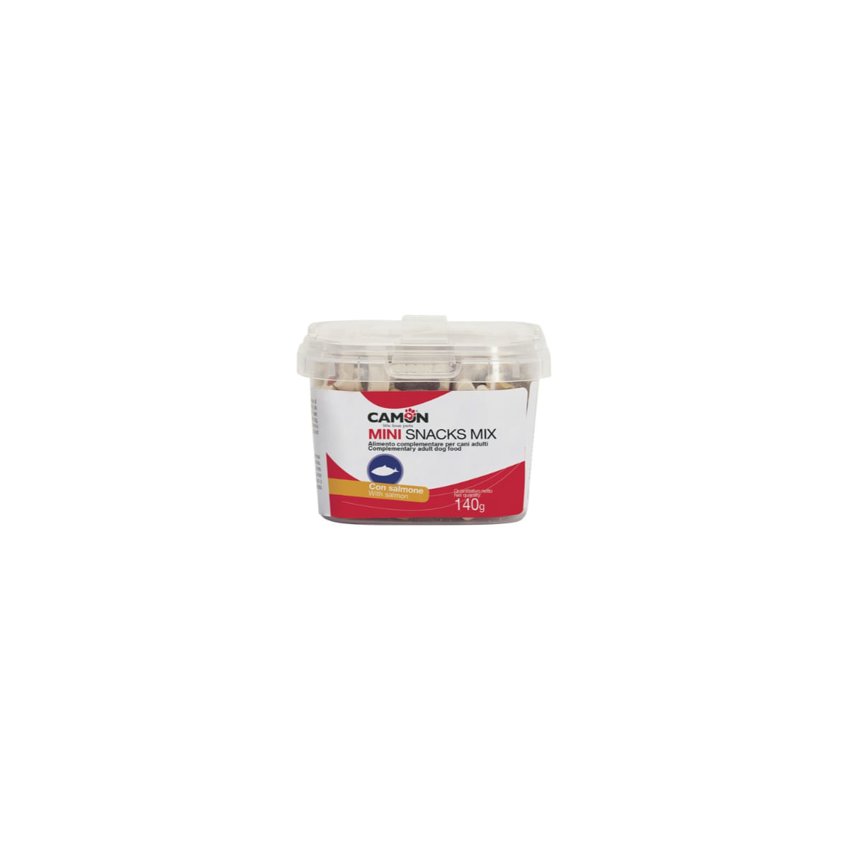 CAMON Mini Snacks Mix, XS-S, Somon, cutie recompense câini, 140g - poza 2