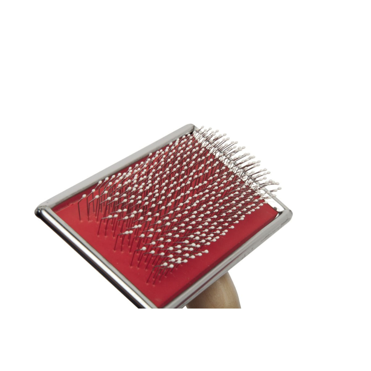 CAMON Perie cu maner de lemn, perie câini CAMON Perie cu maner de lemn, M, perie câini, 4.5x9cm - poza 3