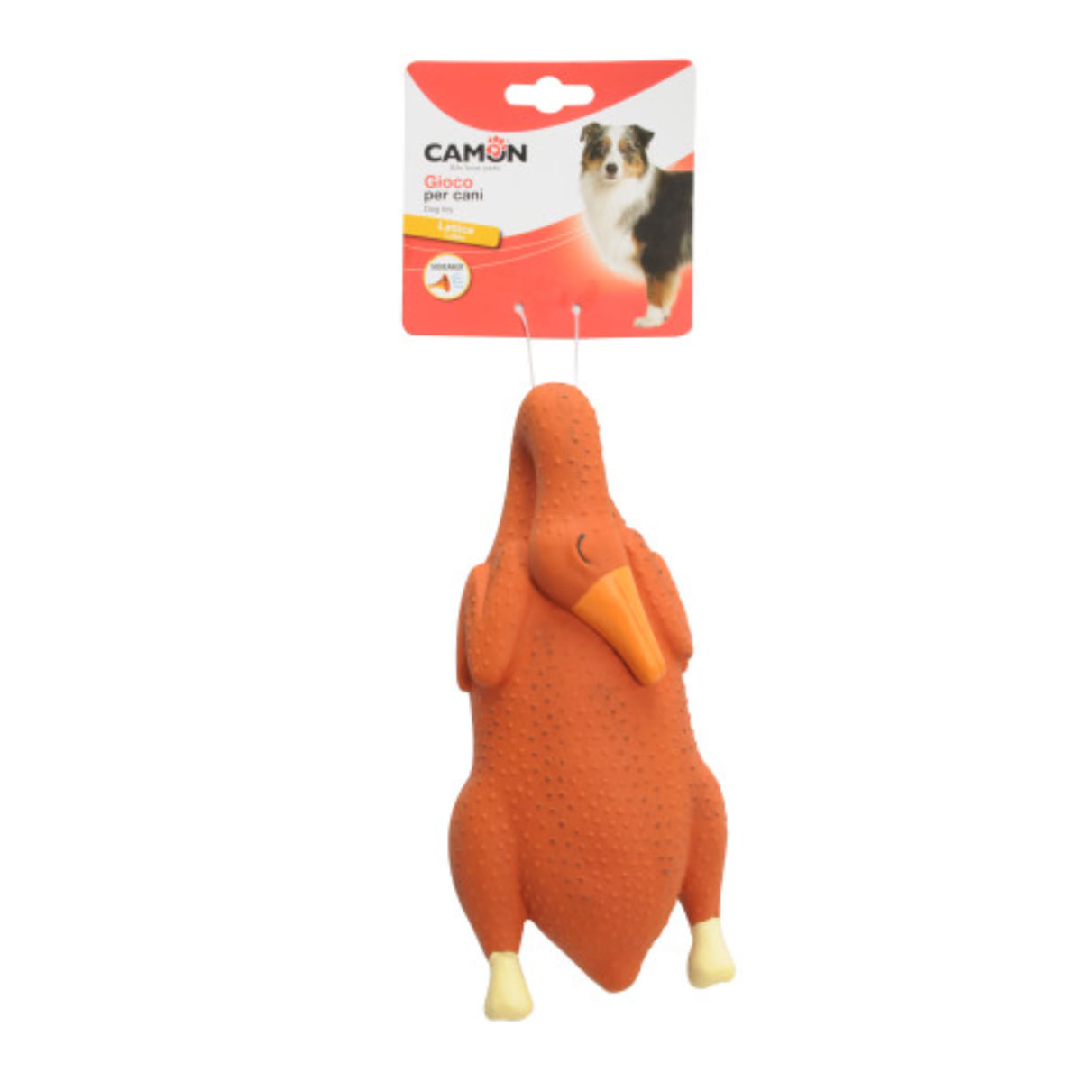 CAMON Rata, jucărie de aport câini, activități fizice, cauciuc CAMON Rata, jucărie de aport câini S-L, activități fizice, cauciuc, maro, 23.5cm, 1buc - poza 2
