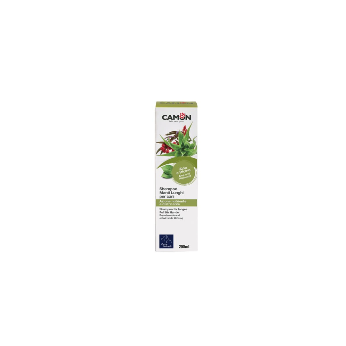 CAMON, șampon câini, păr lung, Aloe Vera și Ricin, flacon cu aplicator, 200ml - poza 2