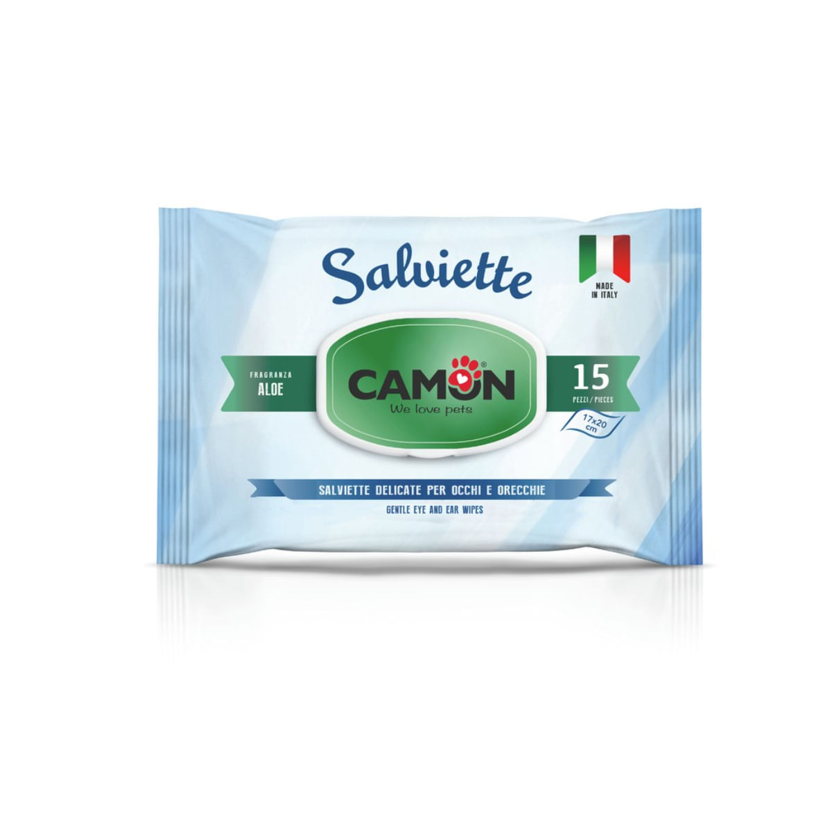 CAMON, șervețele igiena ochilor câini și pisici, Aloe Vera, 15buc - poza 2