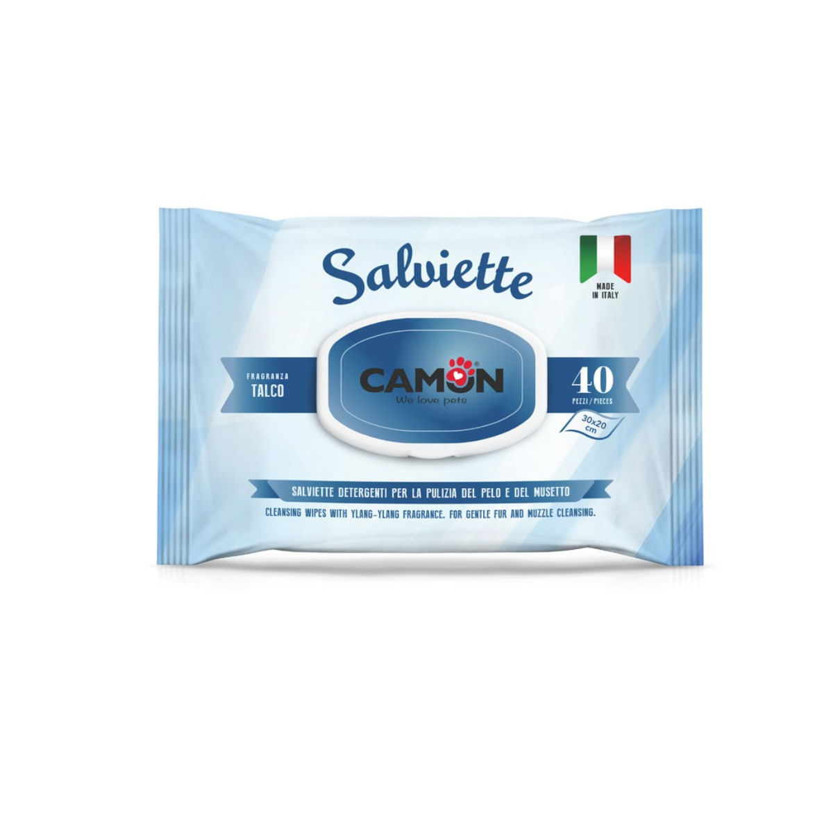 CAMON, șervețele umede câini, Talc CAMON, șervețele umede câini și pisici, Talc, 40buc - poza 2