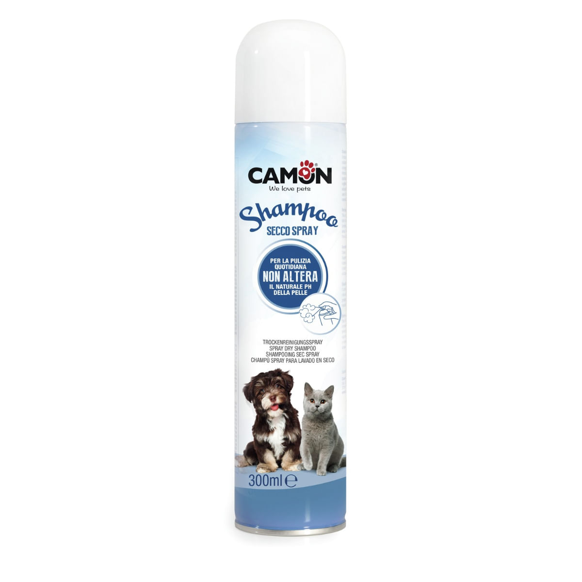CAMON Spray Dry Shampoo, spumă șampon câini și pisici, fără clătire, Fresh, flacon cu aplicator, 300ml - poza 2