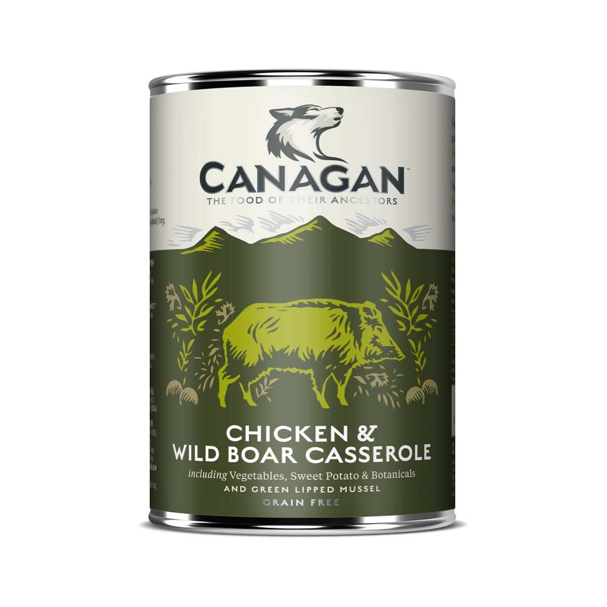 CANAGAN Chicken&Wild Boar Casserole, XS-XL, Pui și Mistreț, conservă hrană umedă fără cereale câini junior & adult, (în supă), 400g - poza 2