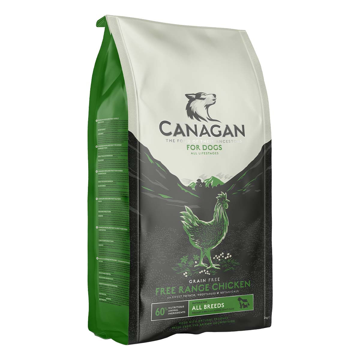 CANAGAN Free Range Chicken, XS-XL, Pui, hrană uscată fără cereale câini junior & adult, 12kg - poza 2