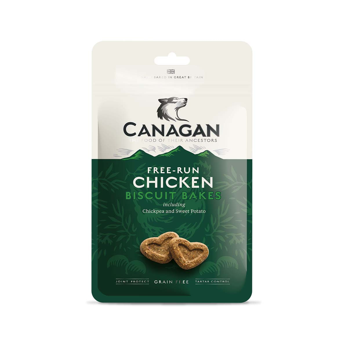 CANAGAN Free-Run Chicken Biscuit Bakes, XS-XL, Pui, punguță recompense fără cereale câini junior & adult, 150g - poza 2