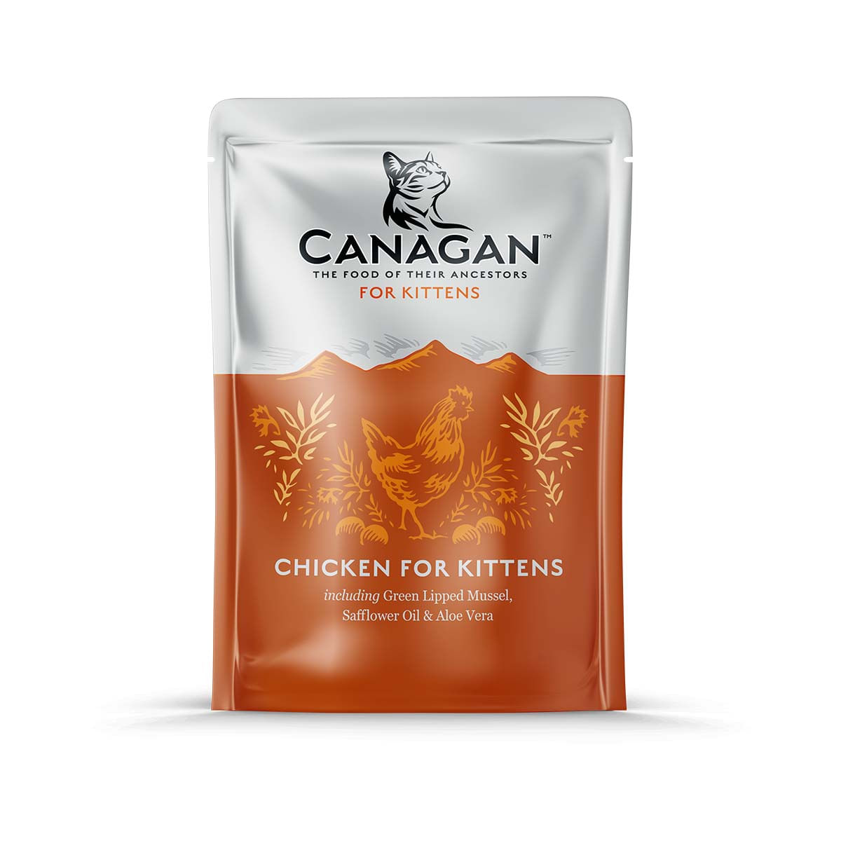 CANAGAN Kitten, Pui, plic hrană umedă fără cereale pisici junior, (în supă), 85g - poza 1