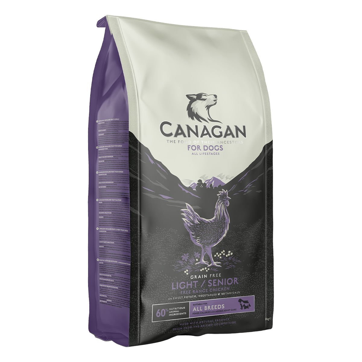 CANAGAN Light & Senior, XS-XL, Pui, hrană uscată fără cereale câini senior, obezitate, 12kg - poza 2