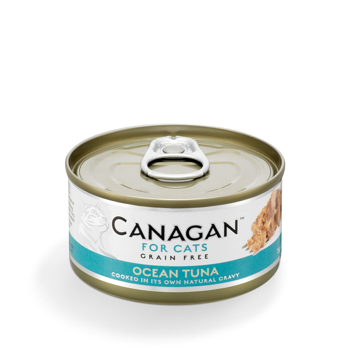 CANAGAN Ocean Tuna, Ton, conservă hrană umedă fără cereale pisici junior & adult, (în suc propriu), 75g - poza 2