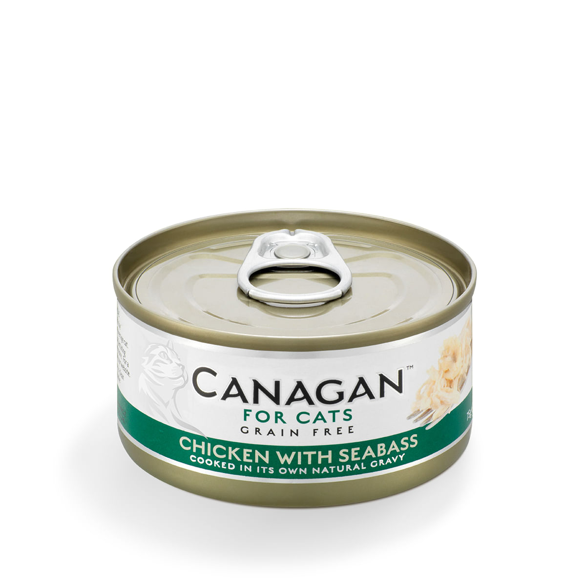 CANAGAN, Pui și Biban, conservă hrană umedă fără cereale pisici junior & adult, (în suc propriu), 75g - poza 1