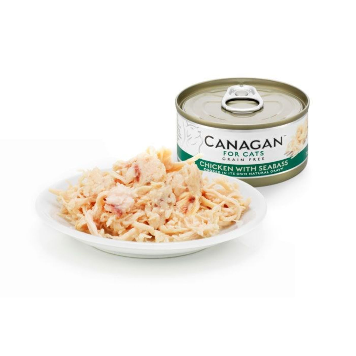 CANAGAN, Pui și Biban, conservă hrană umedă fără cereale pisici junior & adult, (în suc propriu), 75g - poza 4