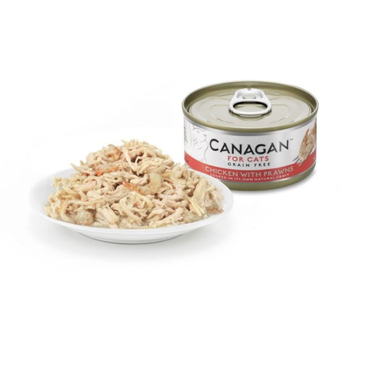 CANAGAN, Pui și Creveți, conservă hrană umedă fără cereale pisici junior & adult, (în suc propriu), 75g - poza 4