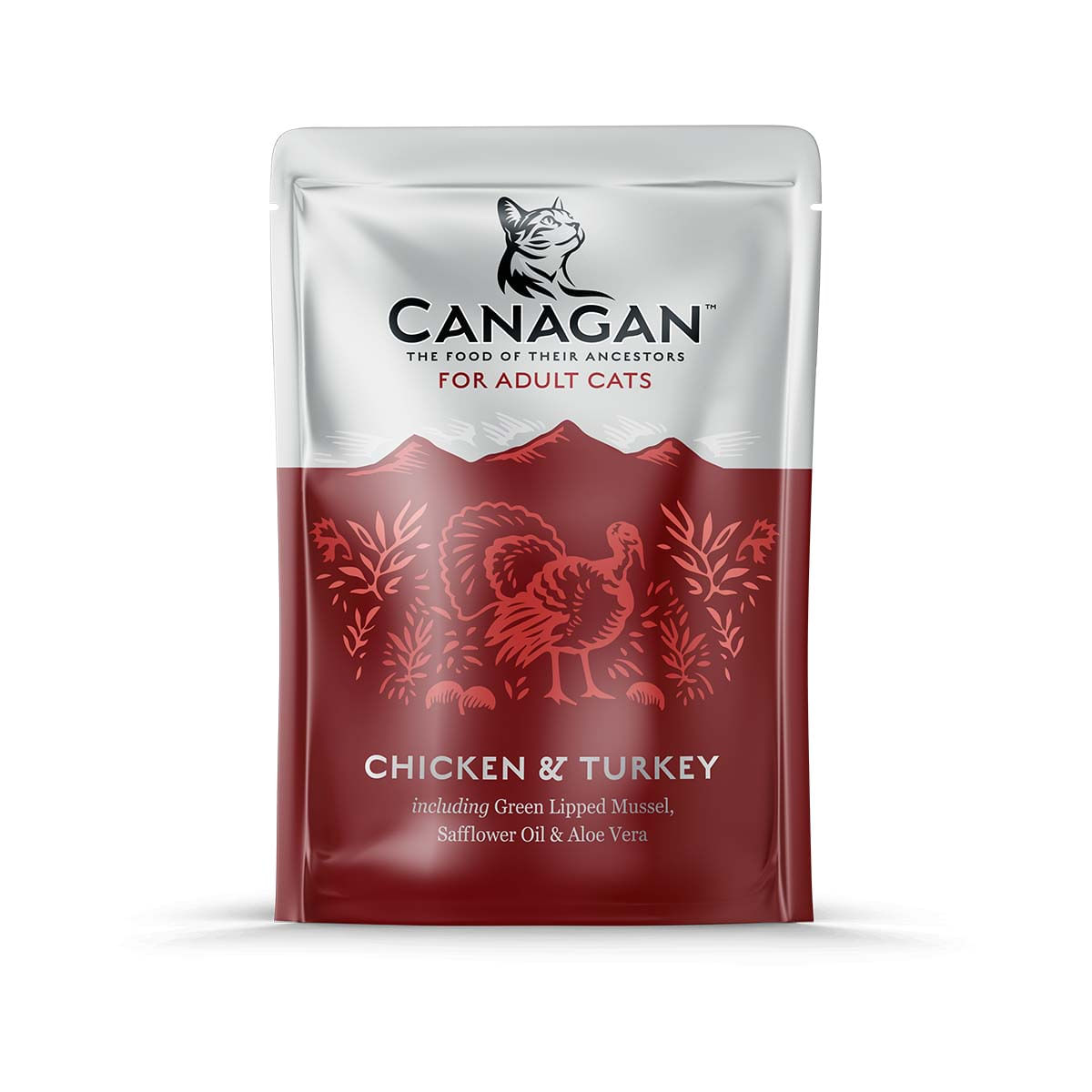 CANAGAN, Pui și Curcan, plic hrană umedă fără cereale pisici, (în supă), 85g - poza 1