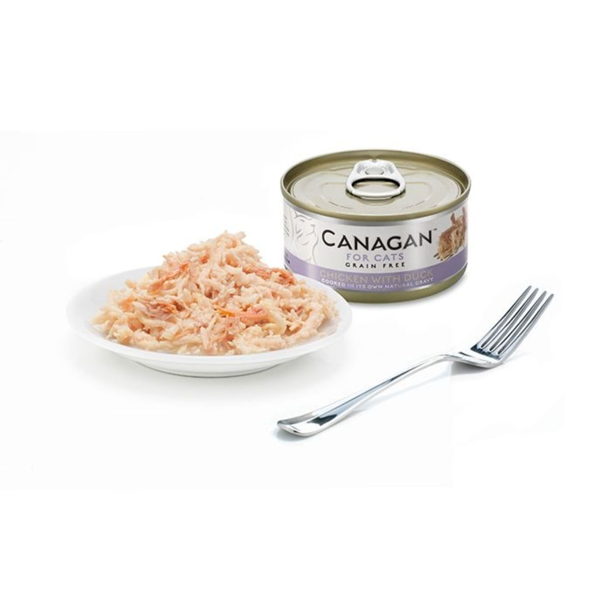 CANAGAN, Pui și Rață, conservă hrană umedă fără cereale pisici junior & adult, (în suc propriu), 75g - poza 4