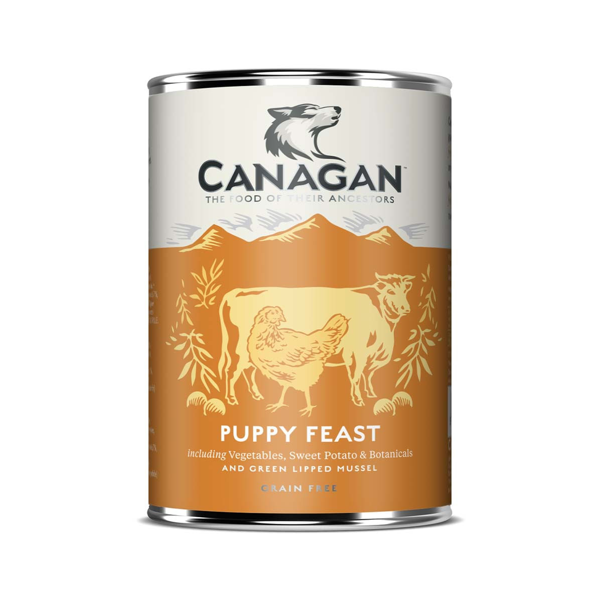 CANAGAN Puppy Feast, XS-XL, Pui și Vită, conservă hrană umedă fără cereale câini junior, (în supă), 400g - poza 2