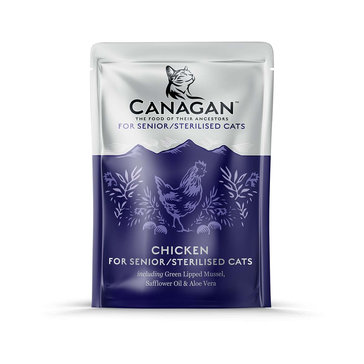CANAGAN Senior/Sterilised , Pui, plic hrană umedă fără cereale pisici sterilizate senior, (în supă), 85g - poza 1