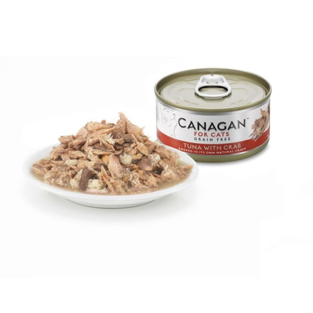 CANAGAN, Ton și Crab, conservă hrană umedă fără cereale pisici junior & adult, (în suc propriu), 75g - poza 4
